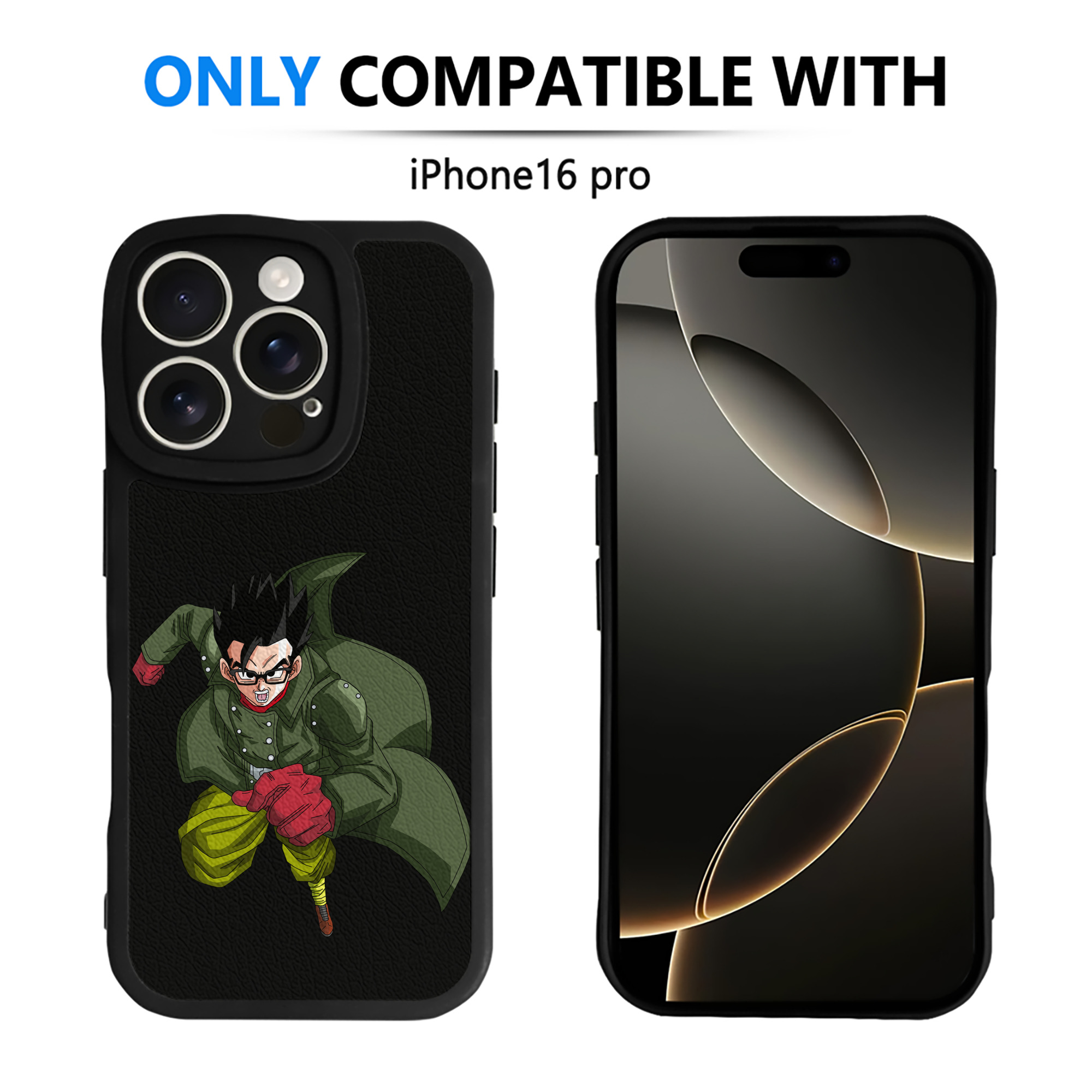 （画像用） ドラゴンボール 孫 悟飯（そんごはん）DRAGON BALL Son Gohan 【iPhone 16シリーズ対応】シリコンスマホケース（レザー調） 材質：シリコン